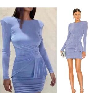 MISHA COLLECTION Blue Long Sleeve Dress
